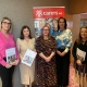 Photo Caption: Linda Dillon, MLA, Sinéad McLaughlin, MLA, Angela Phillips, Carers NI, Siobhán Harding, Women’s Regional Consortium and Nuala McAllister, MLA at the launch of Women, Unpaid Care and Employment.