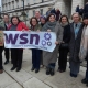Group of women in front of Stormont.